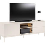 LOWBOARD  in 153,6/56/38 cm  - Kaschmir, KONVENTIONELL, Glas/Holzwerkstoff (153,6/56/38cm) - Voleo