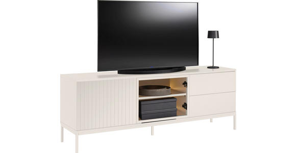 LOWBOARD  in 153,6/56/38 cm  - Kaschmir, KONVENTIONELL, Glas/Holzwerkstoff (153,6/56/38cm) - Voleo