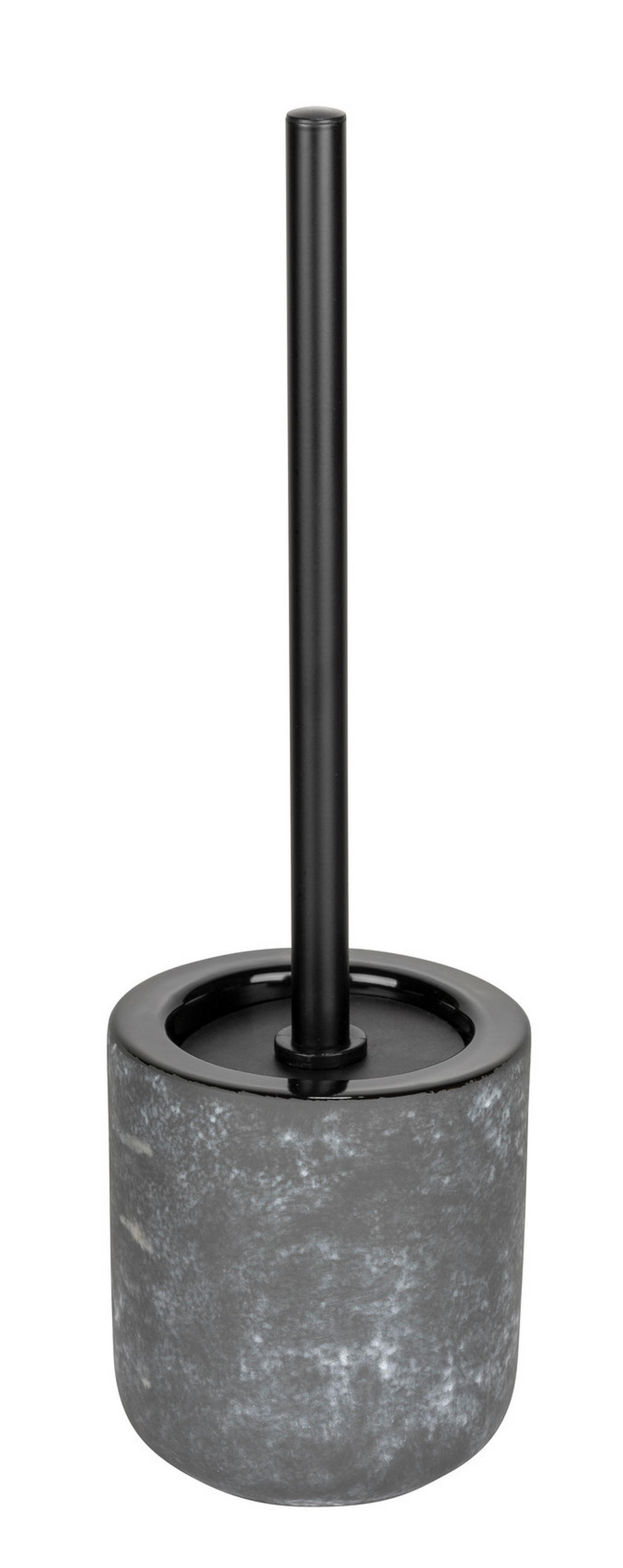 WC-BÜRSTENGARNITUR - Schwarz/Grau, Basics, Keramik/Kunststoff (11,5/38/11,5cm) - Schöner Wohnen