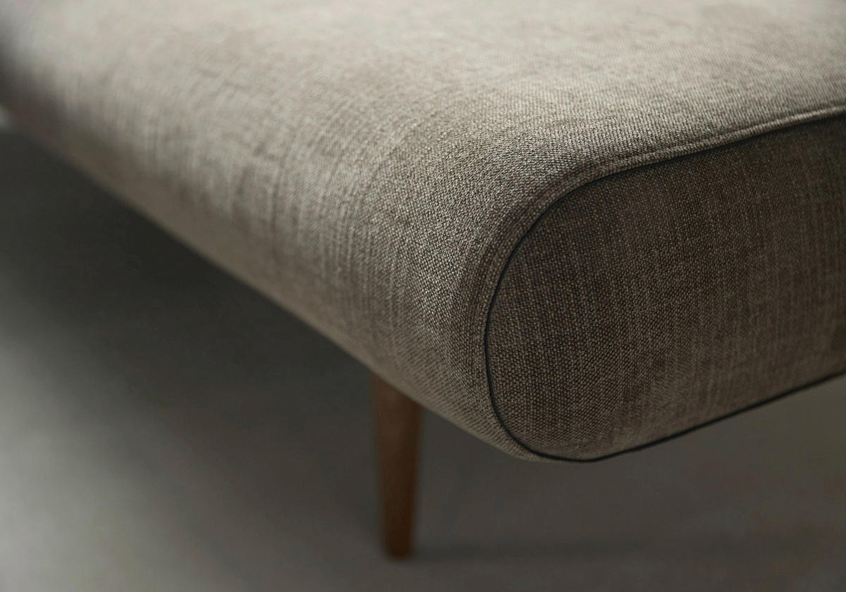 SCHLAFSOFA Flachgewebe Braun  - Eiche dunkel/Braun, Design, Holz/Textil (200/81/95cm) - Innovation