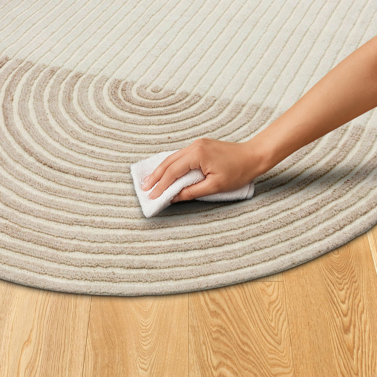 WEBTEPPICH 120/170 cm Jaylin Naturfarben halbrund  - Naturfarben, Basics, Kunststoff/Textil (120/170cm) - Schöner Wohnen