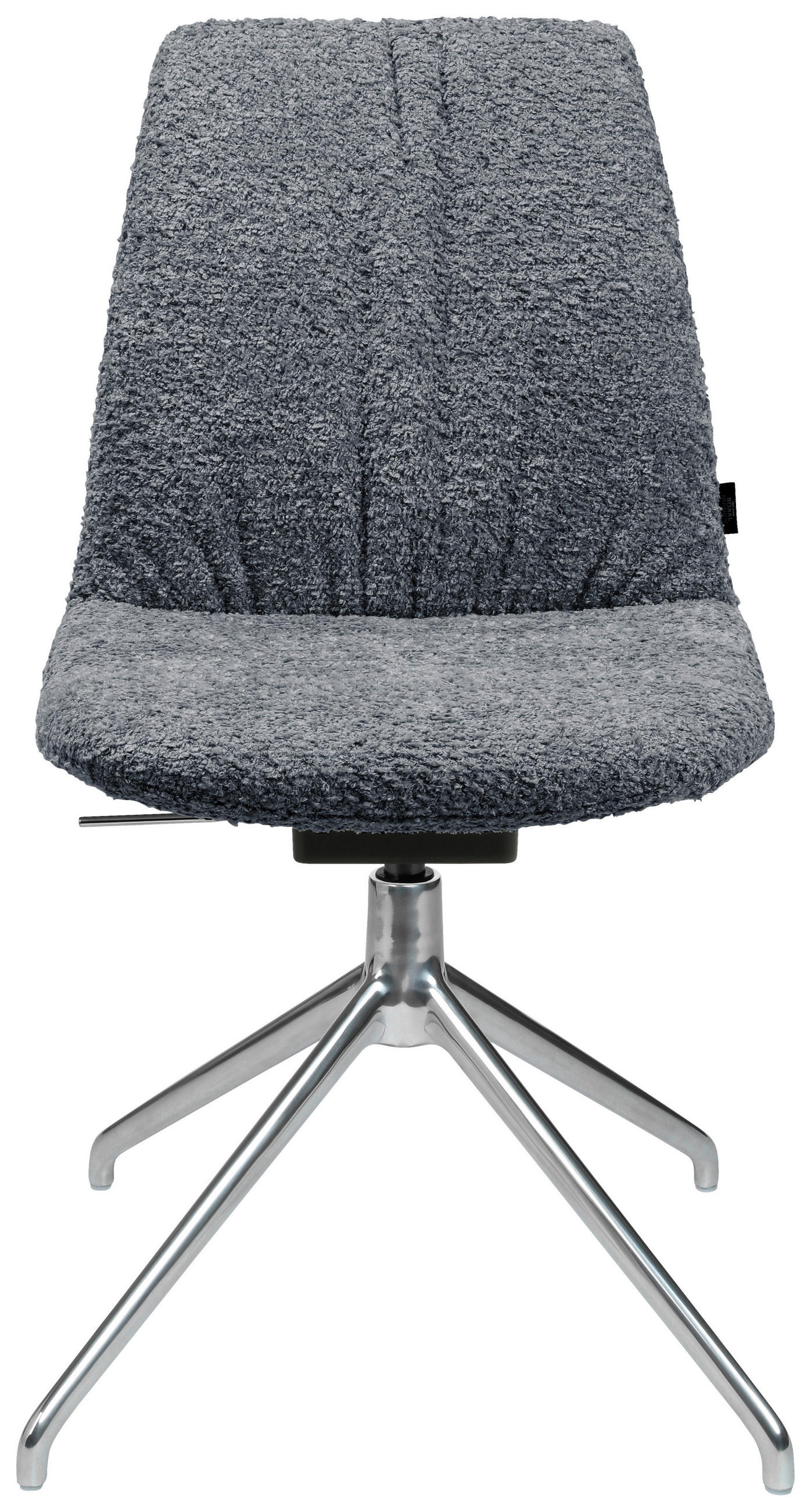 STUHL  in Aluminium Bouclé  - Dunkelgrau/Alufarben, Design, Textil/Metall (46/81,5-84,5/55cm) - Johann Jakob
