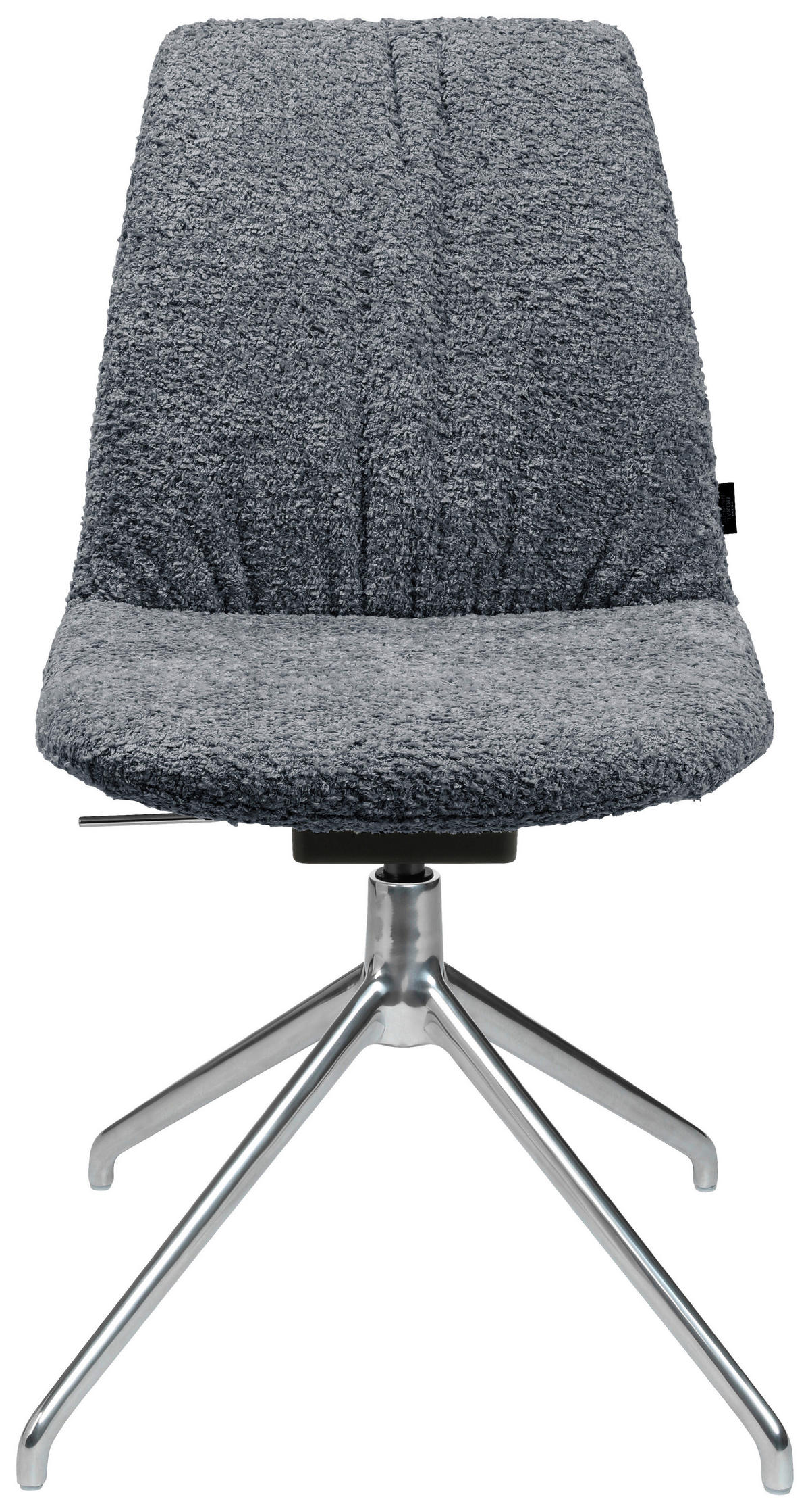 STUHL  in Aluminium Bouclé  - Dunkelgrau/Alufarben, Design, Textil/Metall (46/81,5-84,5/55cm) - Johann Jakob