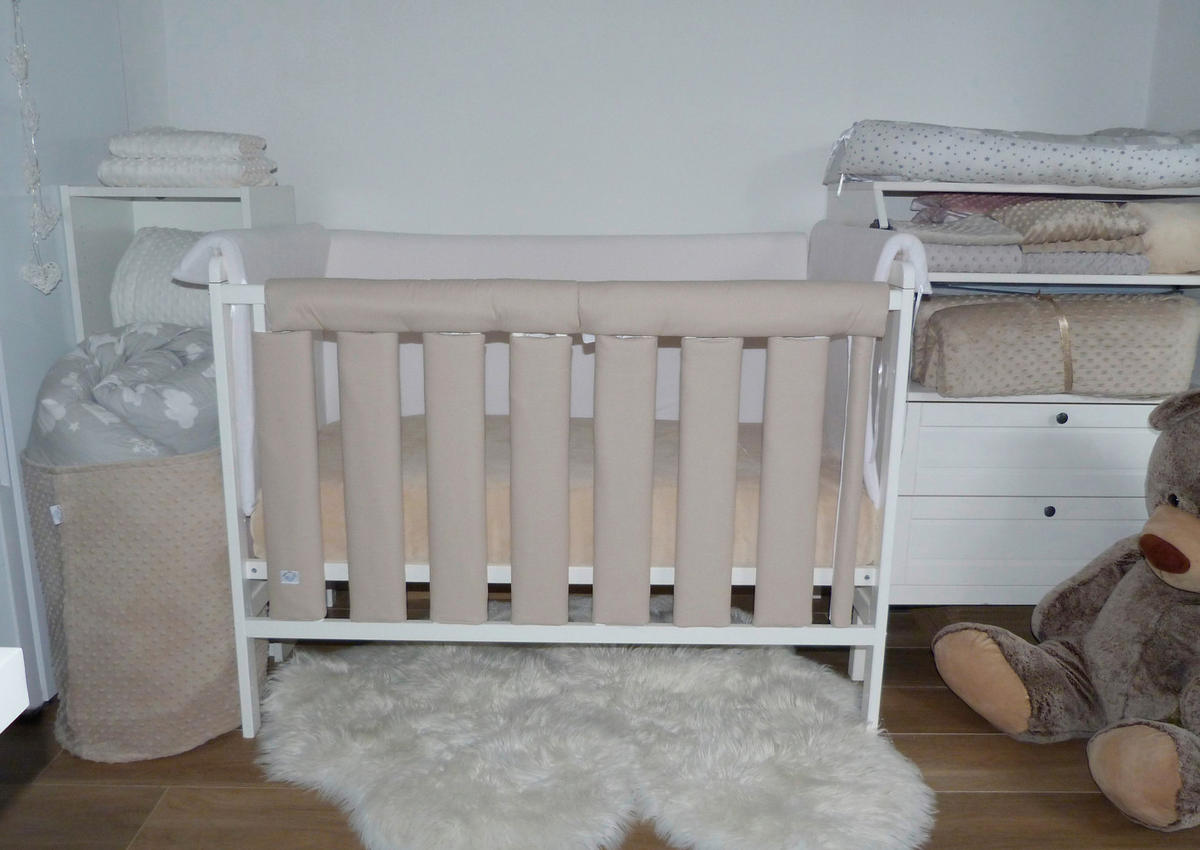 ZAŠTITNA OGRADICA ZA KREVET   - bež, Basics, tekstil (27/56cm)