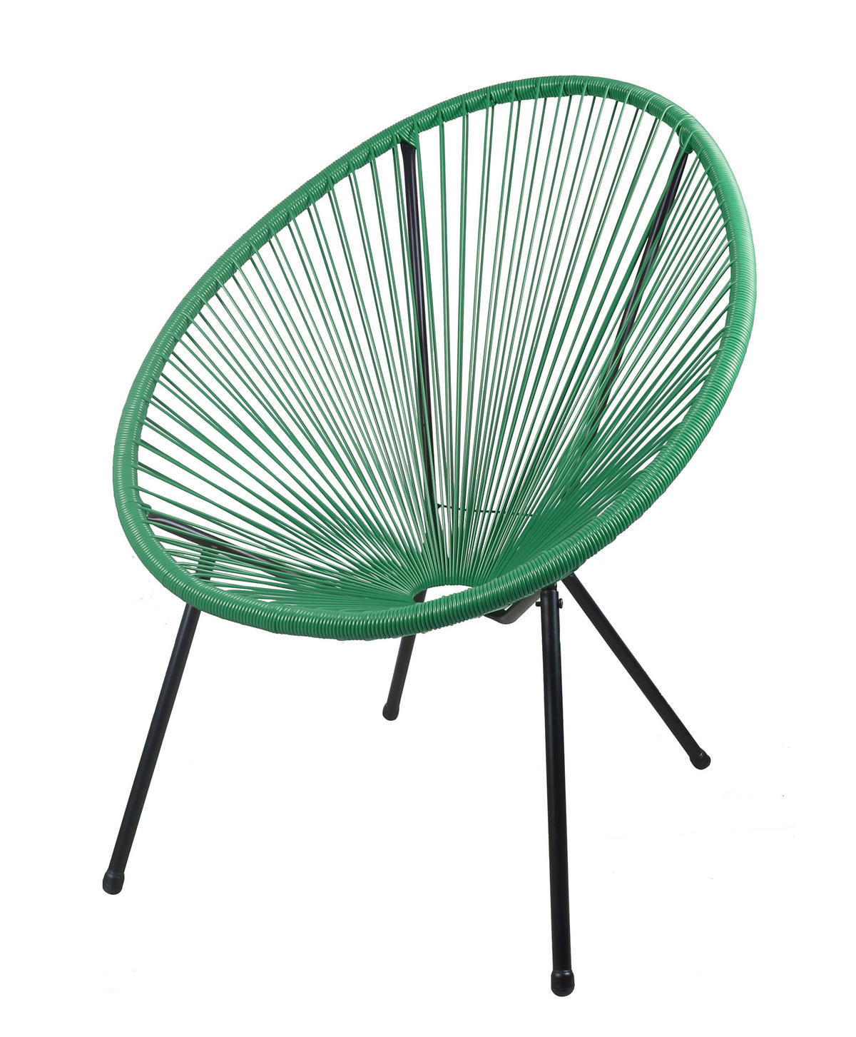 GARTENSESSEL Metall, Kunststoff Grün, Schwarz  - Schwarz/Grün, Basics, Kunststoff/Metall (73/93/73cm) - Gardenson