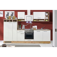 KÜCHENLEERBLOCK 310/205/60 cm   in Weiß, Wildeiche  - Wildeiche/Silberfarben, Basics, Holzwerkstoff/Metall (310/205/60cm) - Respekta