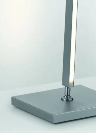 LED-STEHLEUCHTE    - Nickelfarben, Design, Metall (161cm) - GKS Knapstein