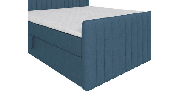 BOXBETT 180/200 cm  in Blau  - Blau/Schwarz, Basics, Kunststoff/Textil (180/200cm) - Carryhome