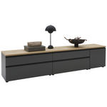 LOWBOARD  225/46/41 cm 4 Schublade(n) erweiterbar, Typenauswahl, Beimöbel erhältlich, stehend, hängend  - Eichefarben/Anthrazit, Design, Holzwerkstoff/Kunststoff (225/46/41cm) - Dieter Knoll