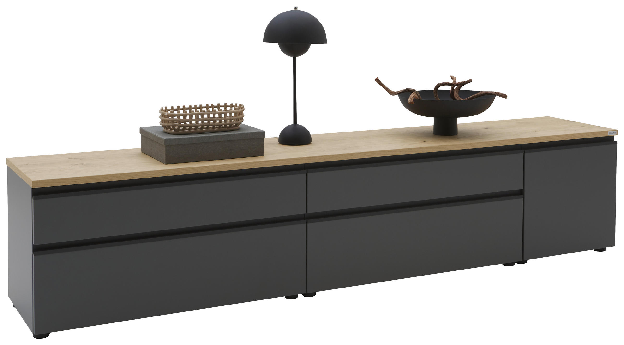 Dieter Knoll Lowboard Grau, Eiche 225x46x41 cm