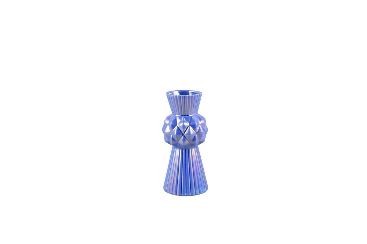 DEKOVASE  - Blau, Basics, Keramik (13/28,5/13cm)