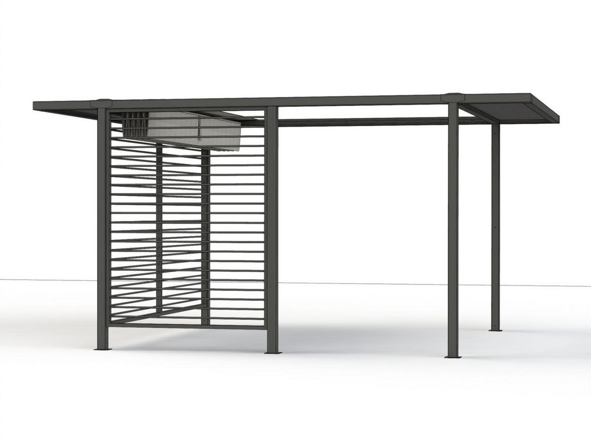 PAVILLON-DACHERWEITERUNG 300/7,6/60 cm Aluminium  - Basics, Textil/Metall (300/7,6/60cm) - Siena Garden