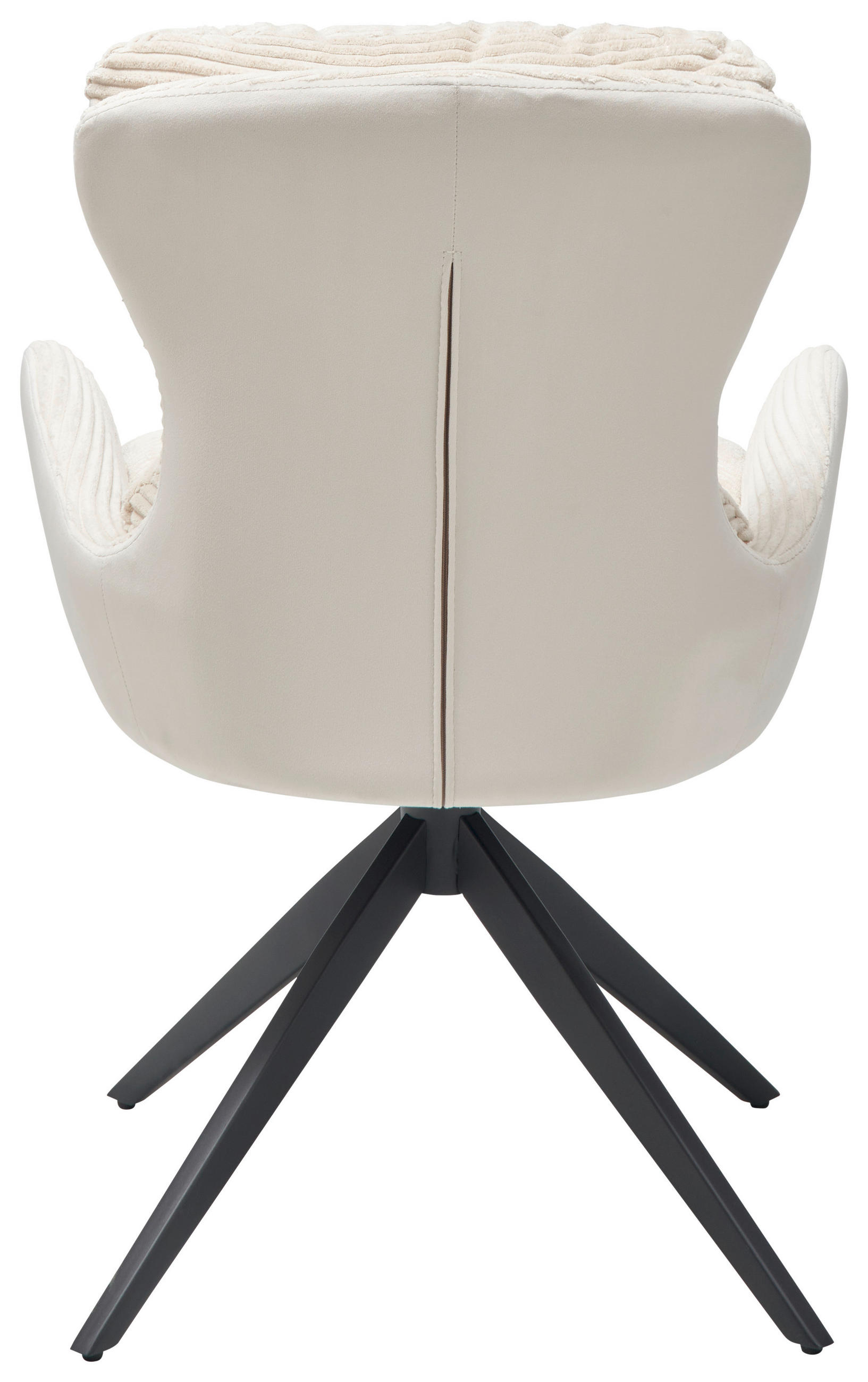 ARMLEHNSTUHL  in Eisen Cord  - Beige/Schwarz, LIFESTYLE, Textil/Metall (58/88/68cm) - MID.YOU