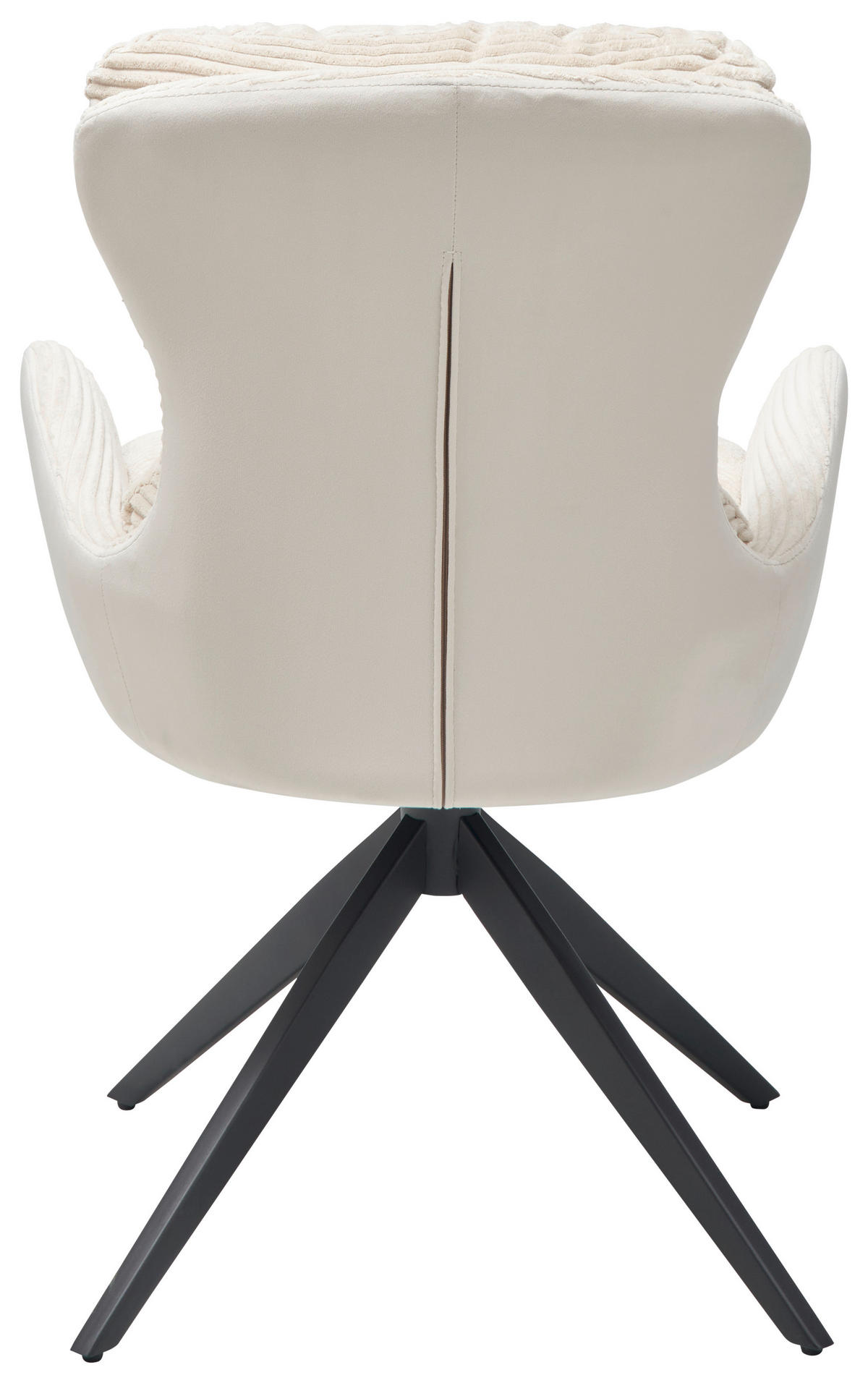 ARMLEHNSTUHL  in Eisen Cord  - Beige/Schwarz, LIFESTYLE, Textil/Metall (58/88/68cm) - MID.YOU
