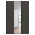DREHTÜRENSCHRANK 151/223/61 cm,  in Graphitfarben, 3-türig  - Graphitfarben, Basics, Glas/Holzwerkstoff (151/223/61cm) - Novel