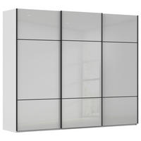 SCHWEBETÜRENSCHRANK 242/223/68 cm,  in Grau, 3 Tür(en)  - Schwarz/Grau, KONVENTIONELL, Glas/Holzwerkstoff (242/223/68cm) - Novel