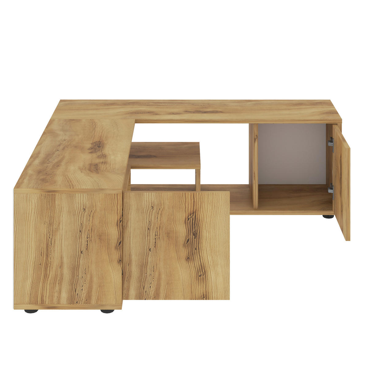 LOWBOARD Rosa TV-Ständer  in 125/40/120 cm  - Nussbaumfarben, Design, Holzwerkstoff/Metall (125/40/120cm) - Livetastic