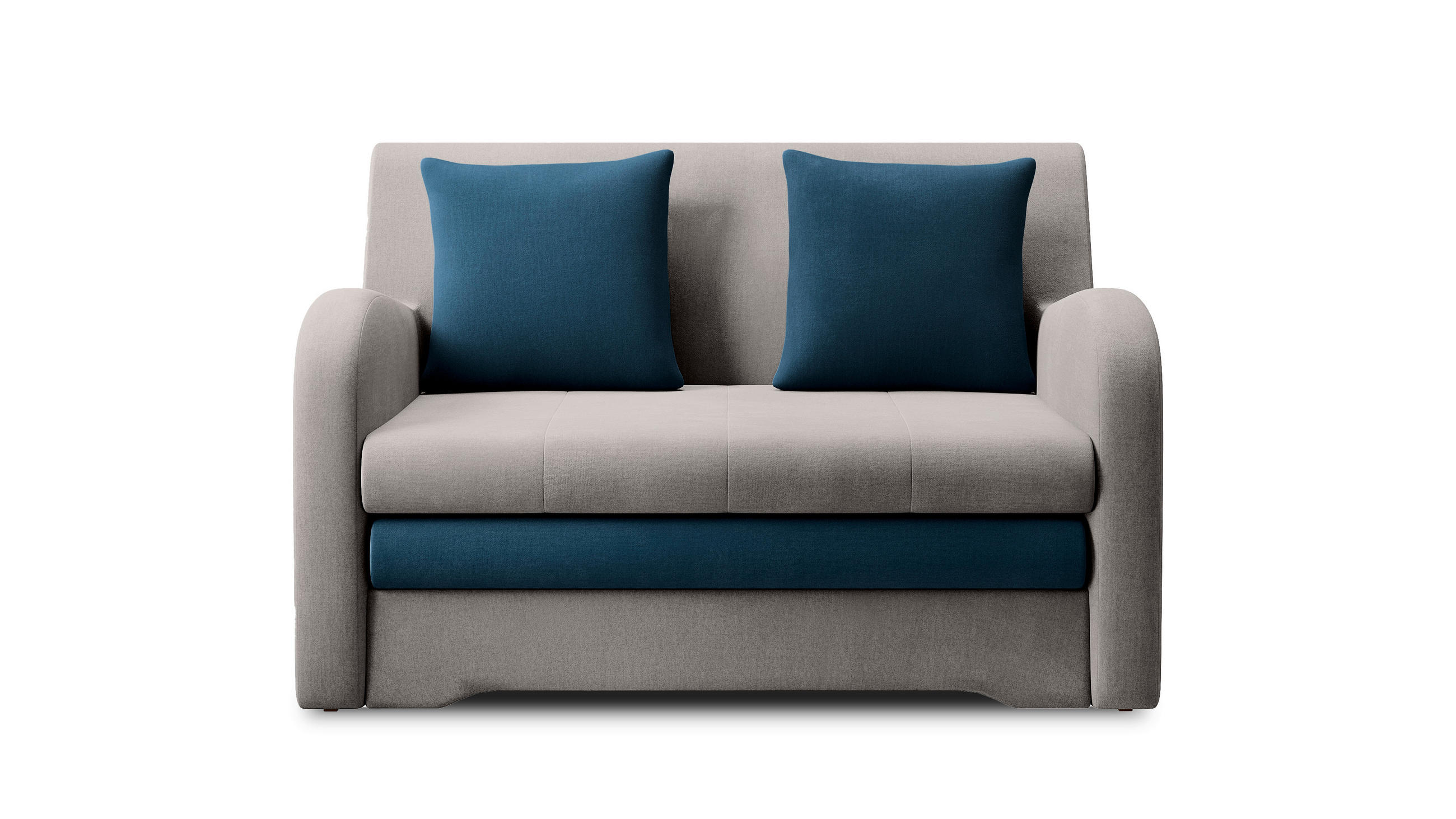 SCHLAFSOFA in Samt Anthrazit, Blau  - Blau/Anthrazit, Design, Kunststoff/Textil (244/97/97cm) - MID.YOU