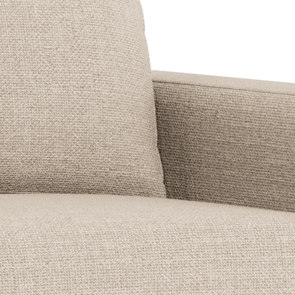BÄDDSOFFA i struktur beige  - beige/svart, Modern, textil/plast (176/85/88cm) - Livetastic