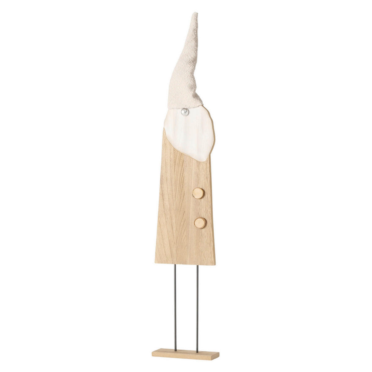 VIANOČNÁ FIGÚRKA - hnedá, Basics, drevo/textil (17/6/90cm)