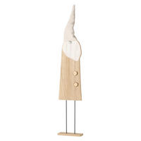 VIANOČNÁ FIGÚRKA - hnedá, Basics, drevo/textil (17/6/90cm)