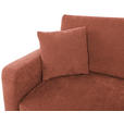 2-SITZER-SOFA in Chenille Rostfarben  - Rostfarben/Schwarz, KONVENTIONELL, Kunststoff/Textil (233/90/110cm) - Carryhome