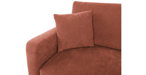 2-SITZER-SOFA in Chenille Rostfarben  - Rostfarben/Schwarz, KONVENTIONELL, Kunststoff/Textil (233/90/110cm) - Carryhome