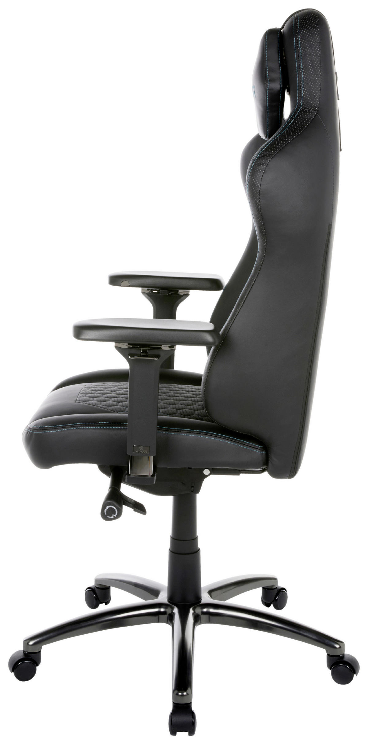 ORBICAL Onyx Obsidian Schwarz, Pastellblau, Schwarz Hochglanz Metall, Textil   - Schwarz Hochglanz/Pastellblau, LIFESTYLE, Textil/Metall (79/142/77cm) - HIVAR