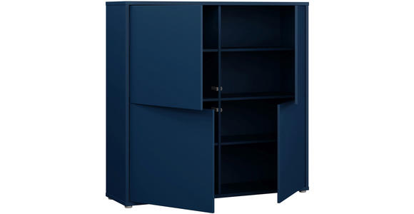 HIGHBOARD  124,5/121,5/34,9 cm  - Dunkelblau/Grau, MODERN, Holzwerkstoff/Kunststoff (124,5/121,5/34,9cm) - Carryhome