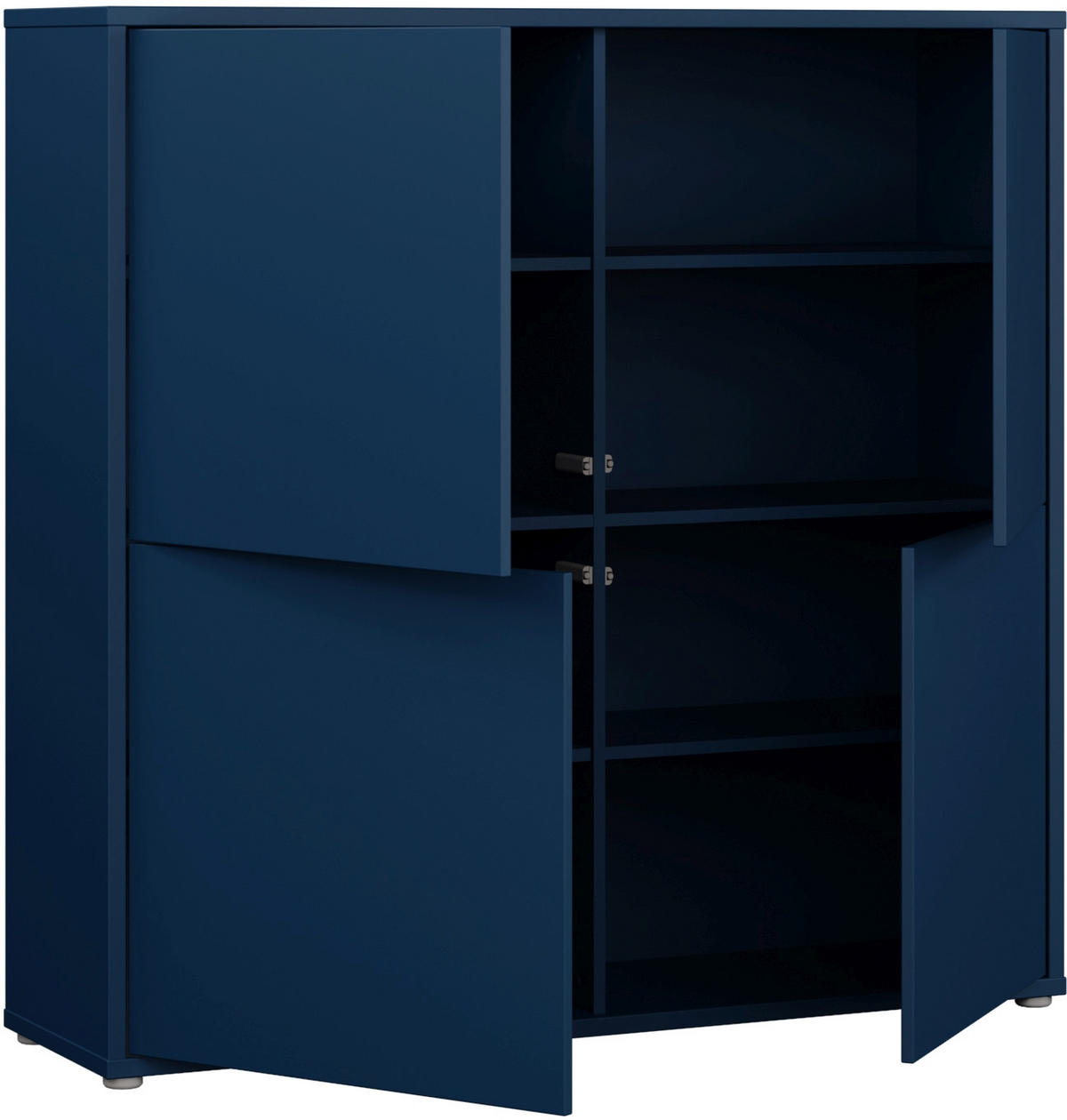 HIGHBOARD  124,5/121,5/34,9 cm  - Dunkelblau/Grau, MODERN, Holzwerkstoff/Kunststoff (124,5/121,5/34,9cm) - Carryhome