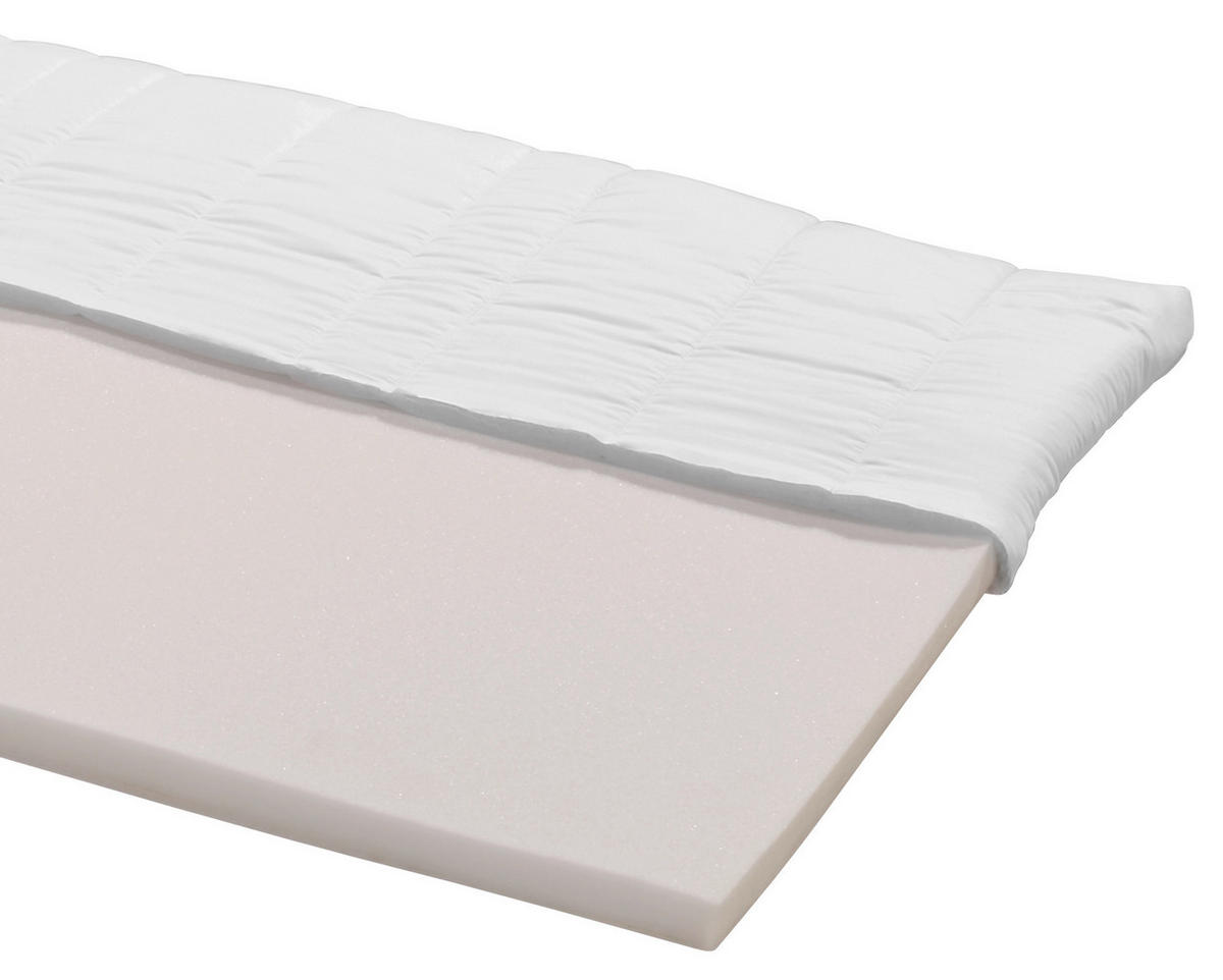 Topper Ingo 90/200 cm Höhe ca. 4 cm  - Weiß, Textil (90/200cm) - Primatex