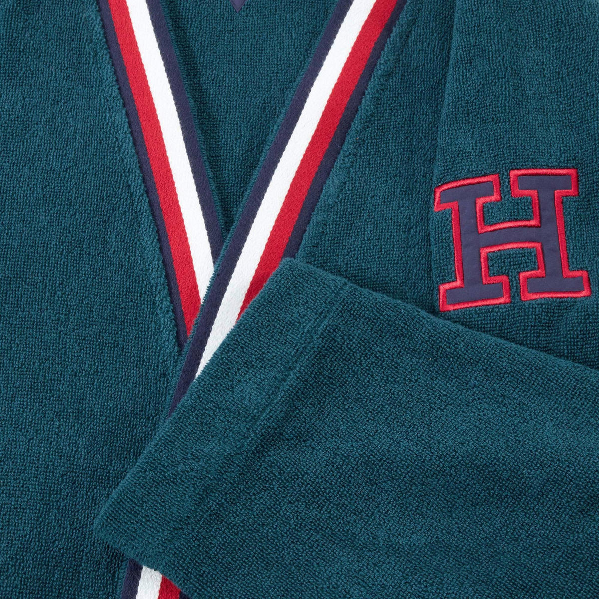 BADEMANTEL Classics  - Grün, Basics, Textil (Lnull) - Tommy Hilfiger
