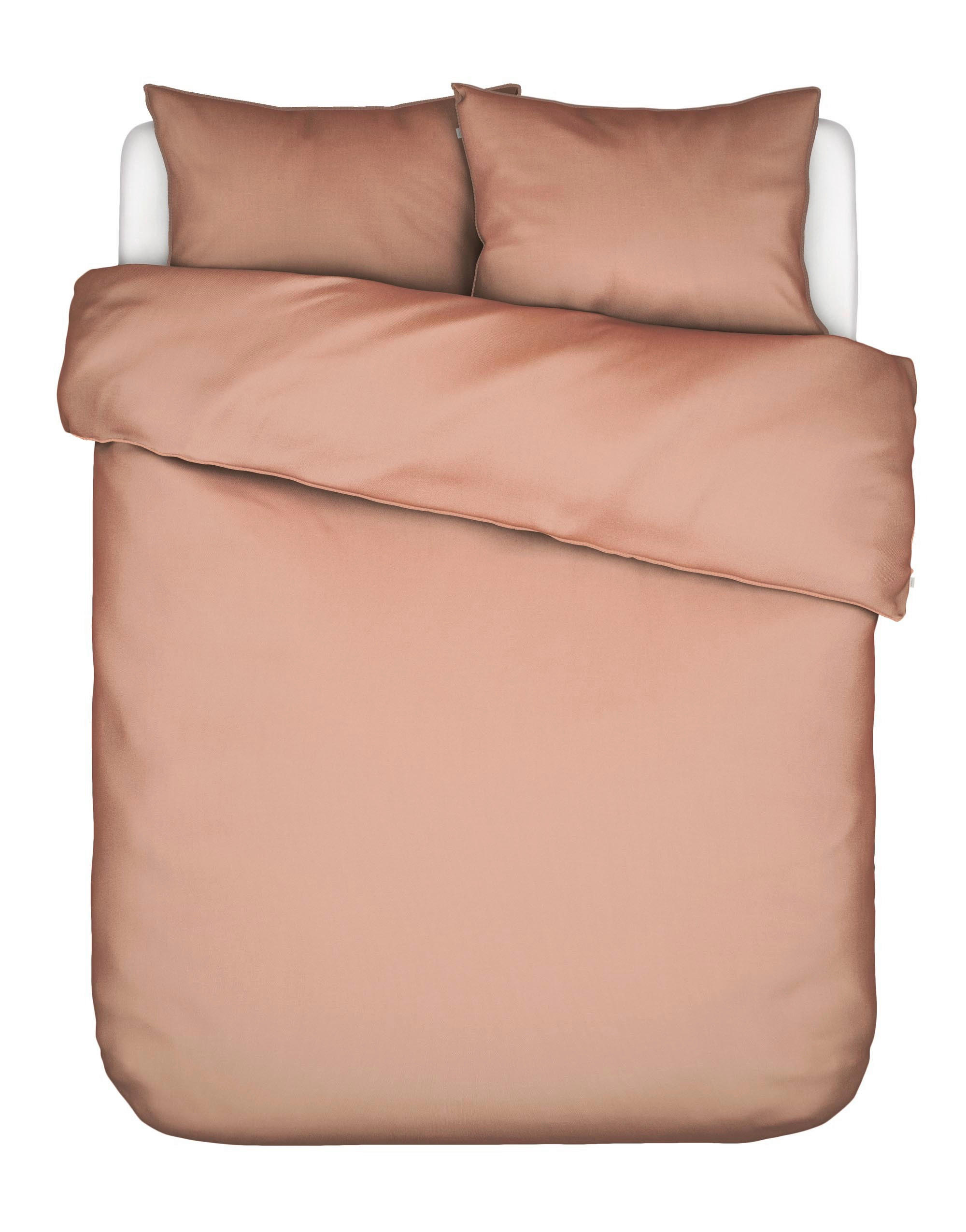BETTWÄSCHE 2-teilig MINTE Satin 200/200 cm  - Terracotta, Basics, Textil (200/200cm) - Essenza