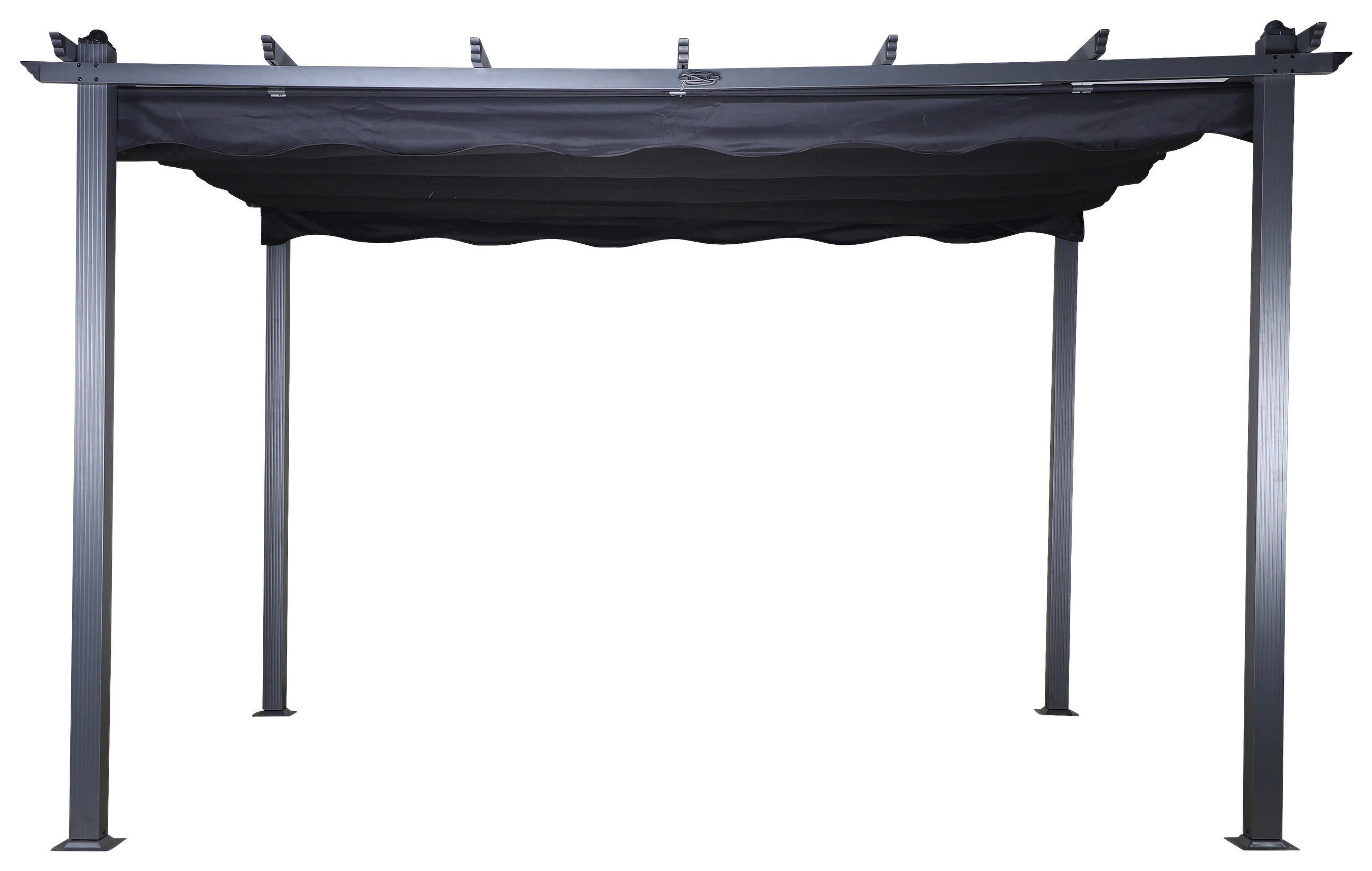 PERGOLA 395/245/295 cm   - Schwarz, KONVENTIONELL, Textil/Metall (395/245/295cm) - Gardenson