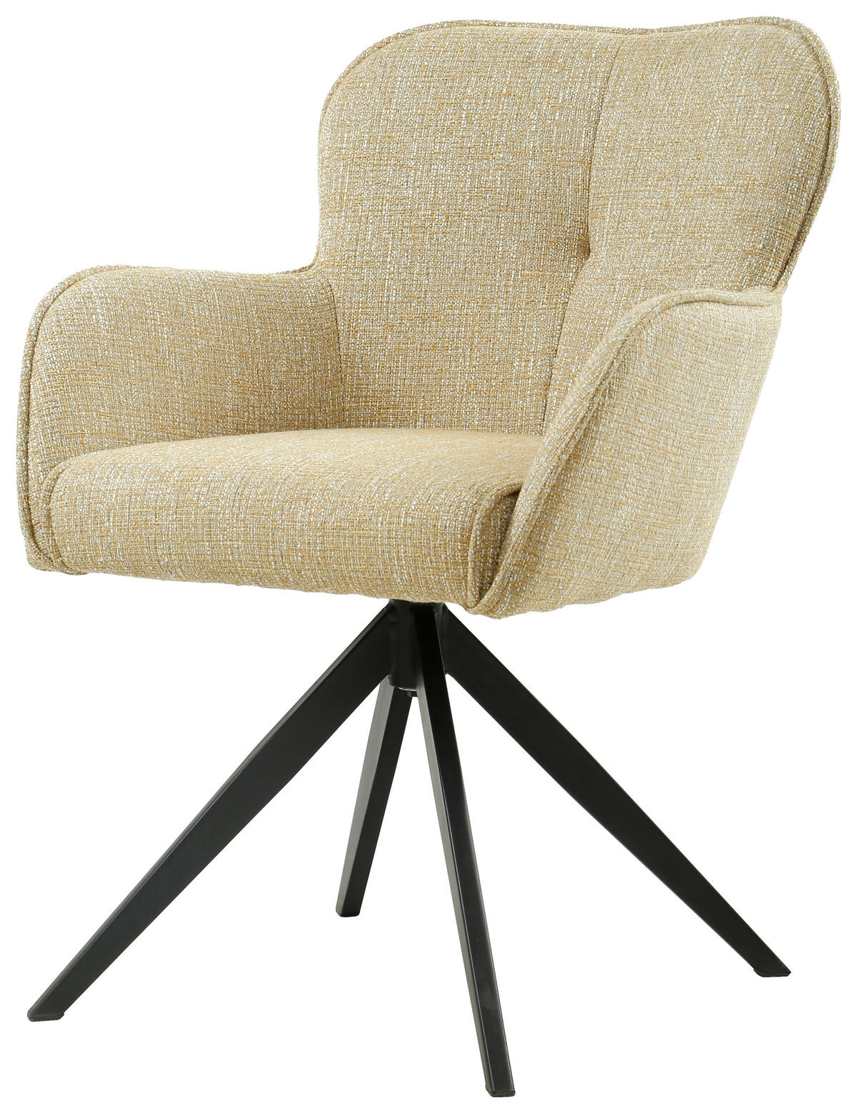 KAROSSZÉK sárga, fekete  - sárga/fekete, Design, textil/fém (62/88/65cm) - Novel
