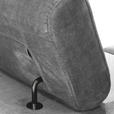 ECKSOFA Greige Flachgewebe Rücken echt, Kopfteilverstellung, Sitzvorzug  - Greige/Schwarz, MODERN, Textil/Metall (210/258cm) - Landscape