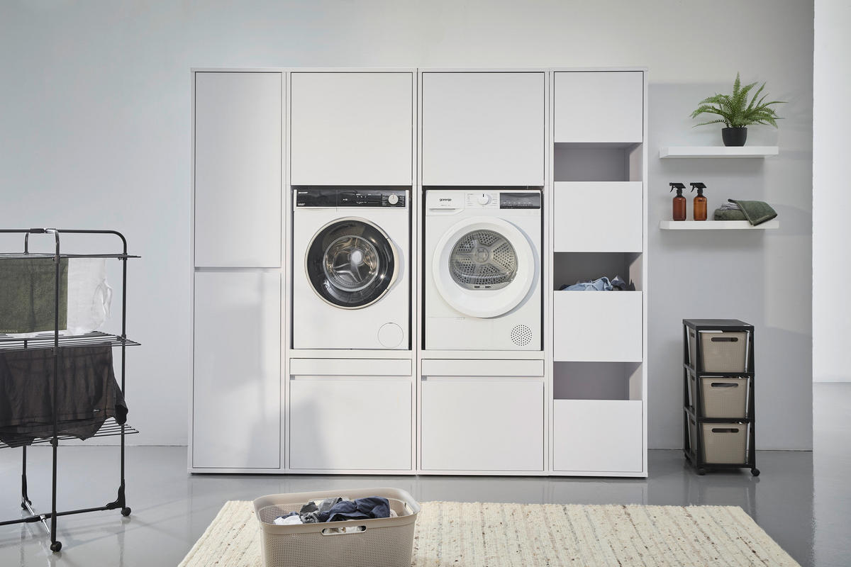 WASCHMASCHINENSCHRANK 67,5/151,8/67,5 cm  in Weiß  - Weiß, Basics, Holzwerkstoff (67,5/151,8/67,5cm) - Xora