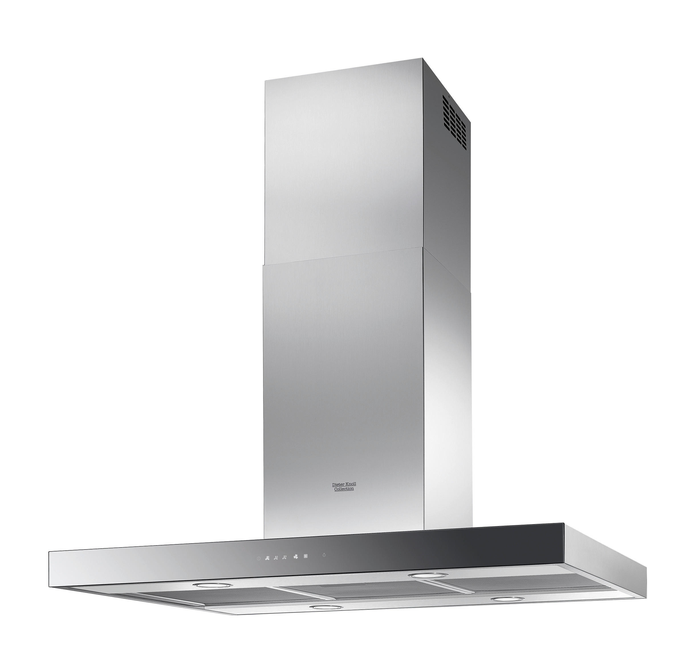 DUNSTABZUGSHAUBE DK9HS470Y  - Edelstahlfarben/Schwarz, Basics, Glas/Metall (90/85-115/61,2cm) - Dieter Knoll