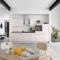 KÜCHENLEERBLOCK Flash 330 cm  in Schieferfarben, Hellgrau  - Schieferfarben/Edelstahlfarben, MODERN, Holzwerkstoff/Metall (330cm) - Nobilia
