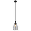 HÄNGELEUCHTE 14/120 cm   - Schwarz, Design, Glas/Metall (14/120cm) - Globo