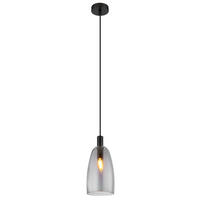 HÄNGELEUCHTE 14/120 cm    - Schwarz, Design, Glas/Metall (14/120cm) - Globo