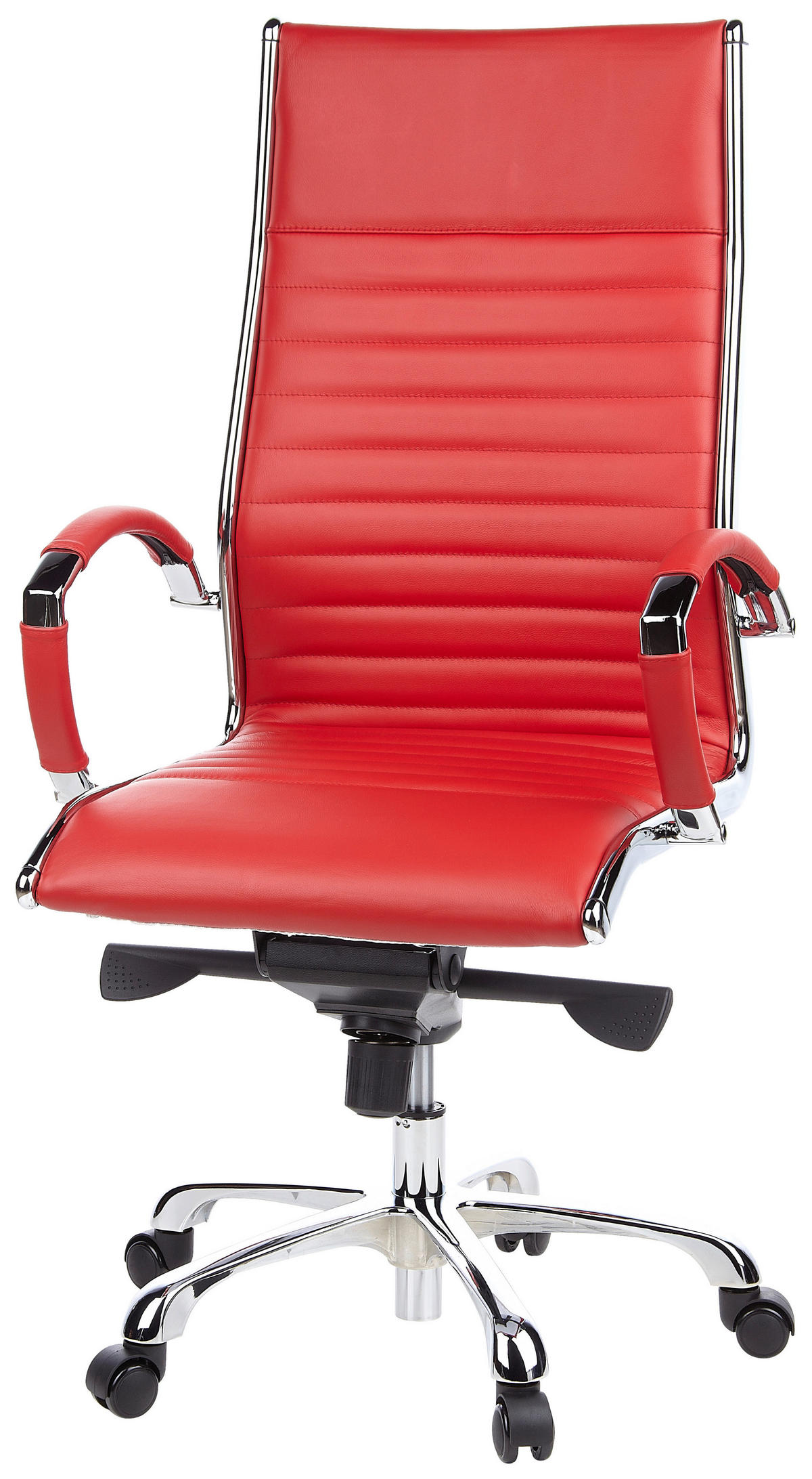 DREHSTUHL Lederlook Rot  - Rot, MODERN, Leder/Kunststoff (60/125/50cm) - MID.YOU