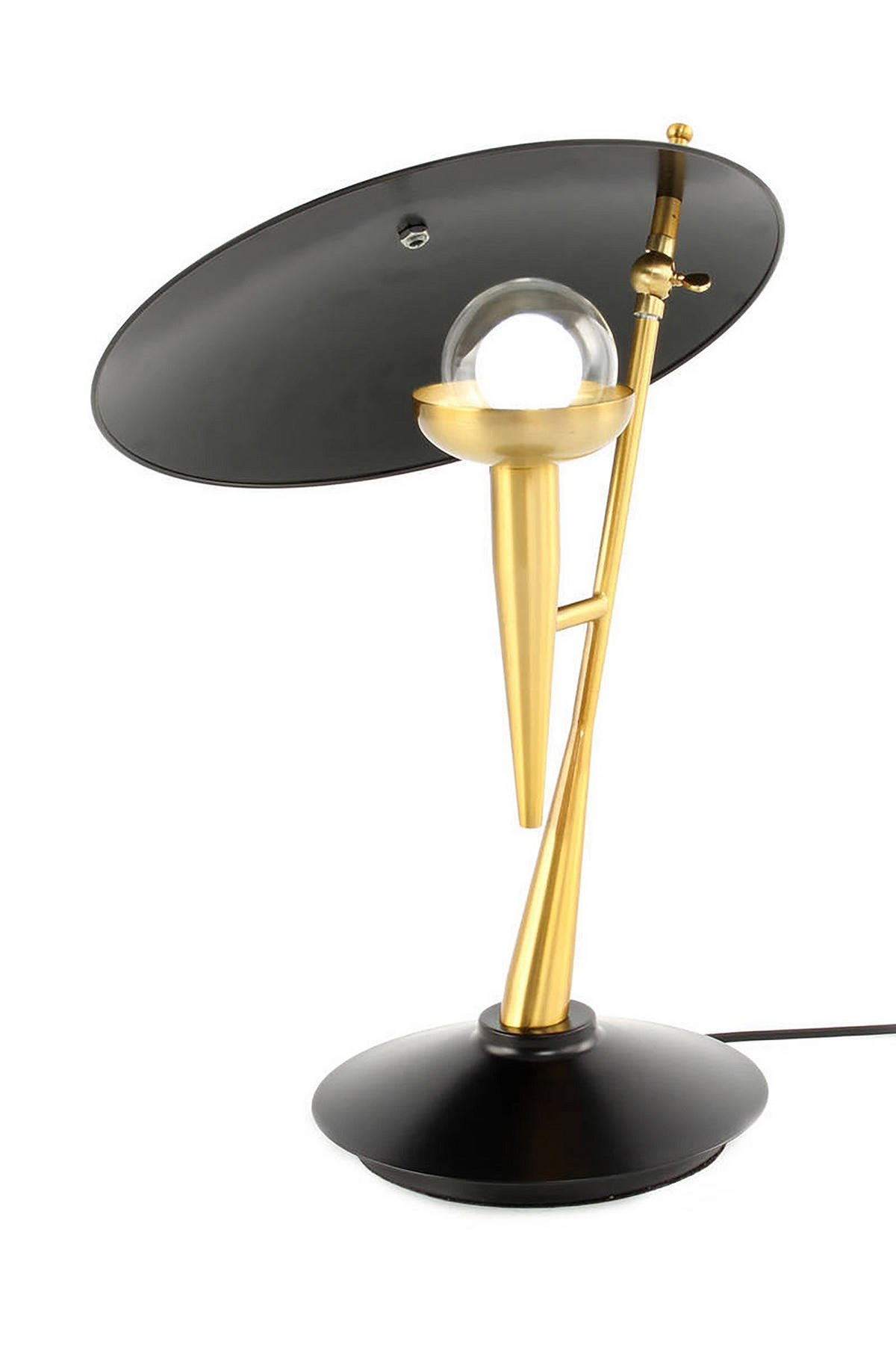 TISCHLEUCHTE - Goldfarben/Schwarz, Trend, Metall (36/36/50cm) - Kayoom