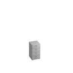 ANSTELLCONTAINER 40/74,8/42 cm  - Alufarben/Grau, KONVENTIONELL, Holzwerkstoff/Metall (40/74,8/42cm) - Venda