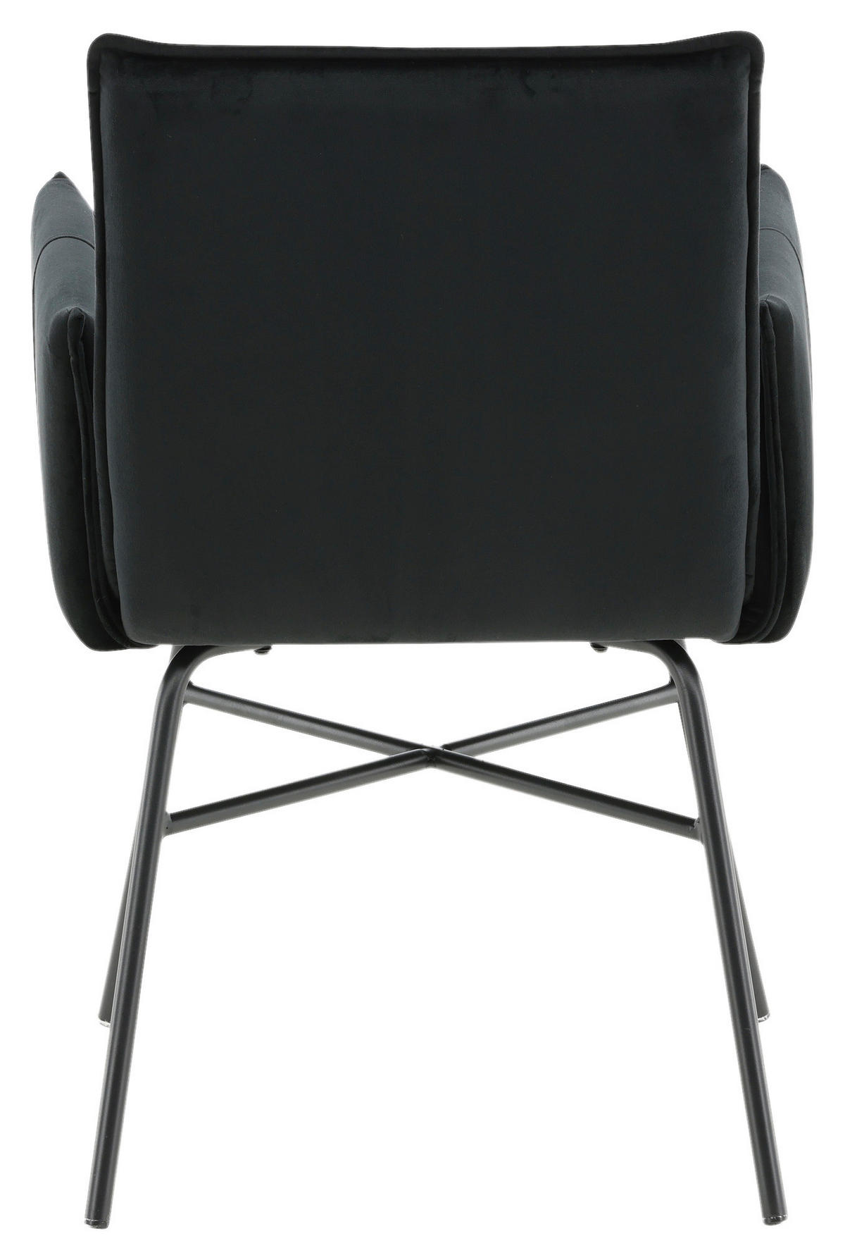 STOL stål sammet  - svart, Design, metall/textil (57/87/60cm) - Livetastic