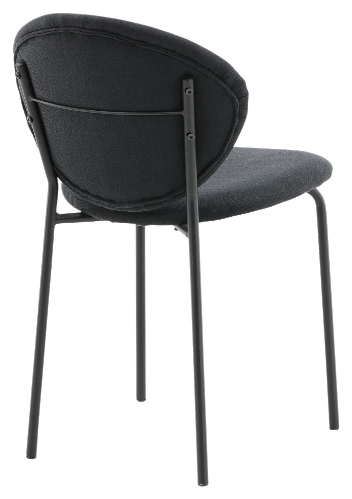 STOLSET 2 styck stål  - svart, Design, metall/textil (46/80/62cm) - Livetastic