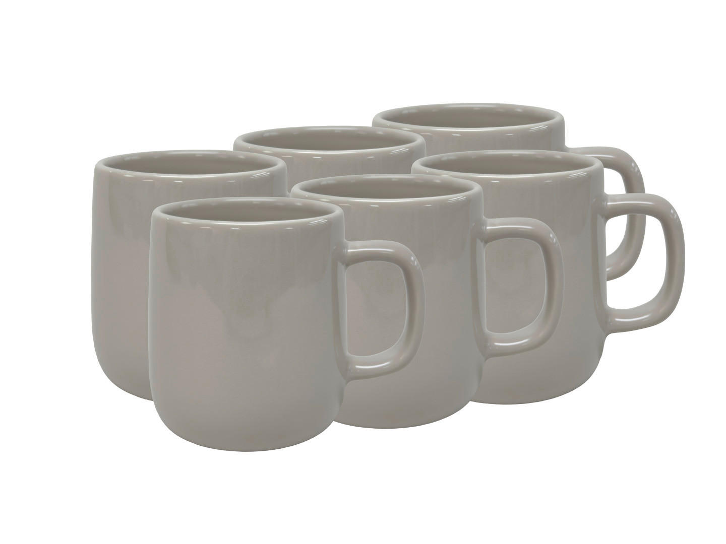 KAFFEEBECHERSET Colori Grigio 6-teilig  - Grau, Trend, Keramik - Novel
