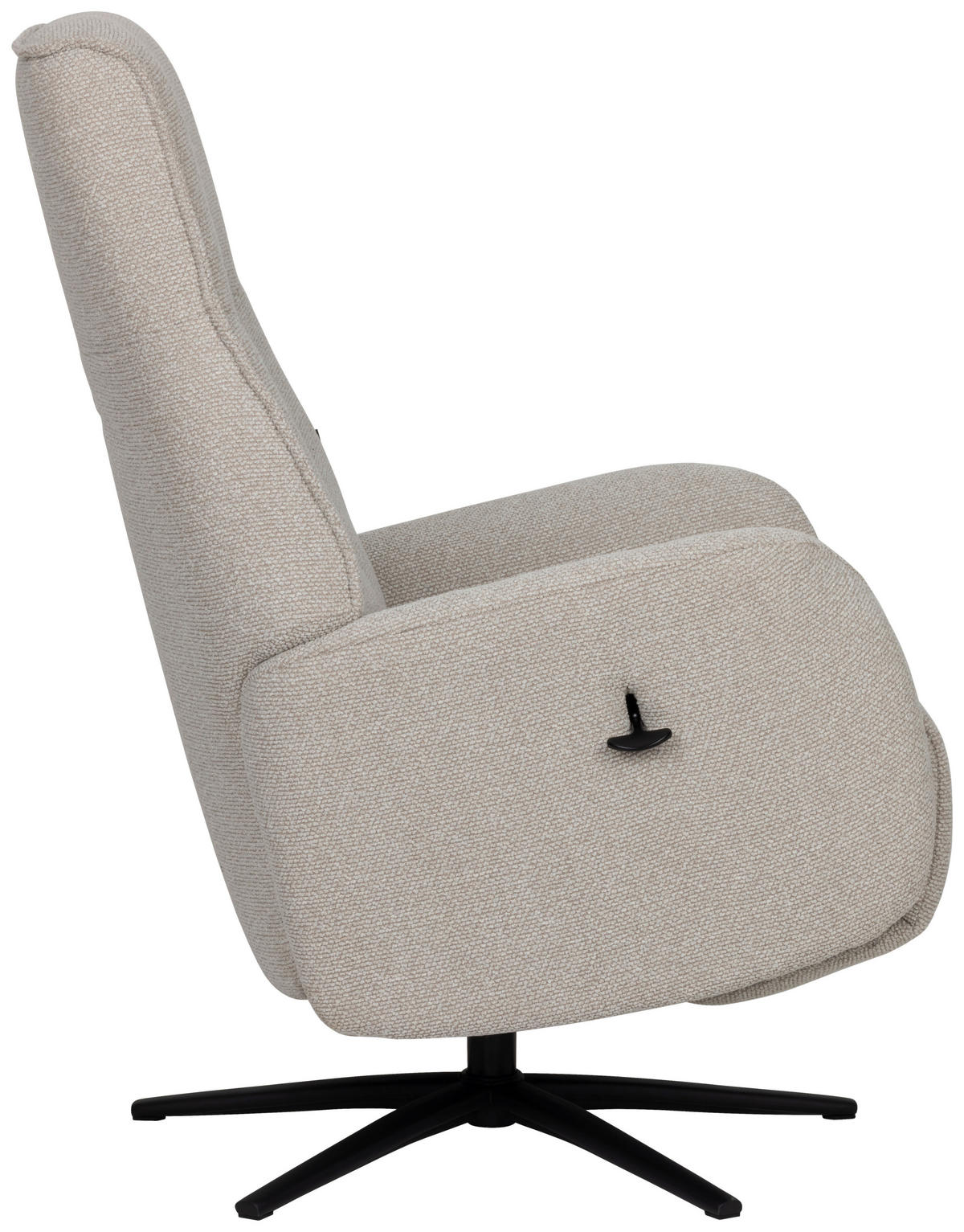 RELAXSESSEL Webstoff    - Beige/Schwarz, Design, Holz/Textil (77/112/86cm) - Livetastic