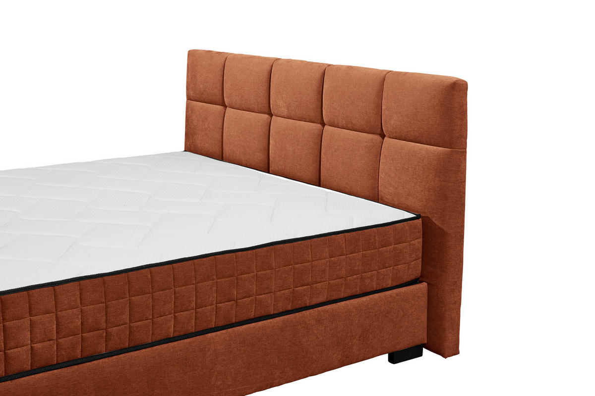 BOXBETT 180/200 cm  in Cognac  - Cognac/Schwarz, Modern, Holzwerkstoff/Kunststoff (180/200cm) - MID.YOU
