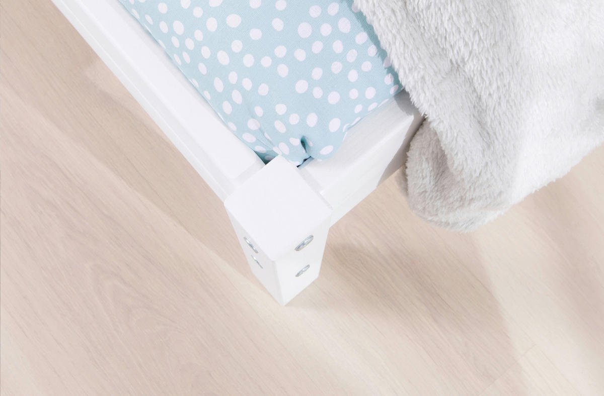 Bett Merci ca. 100x200 cm 100/200 cm  in Weiss   - Weiss, Konventionell, Holz (100/200cm) - MID.YOU